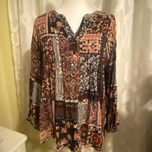 Knox Rose Boho Tunic Top Medium